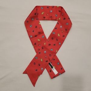 Talbots Red Silk 100% Scarf